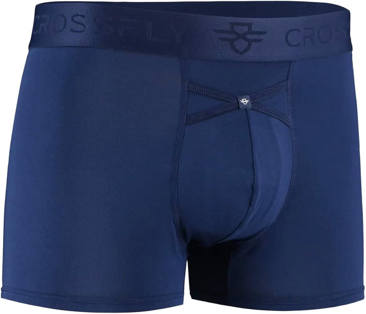 Men's Underwear IKON 3" Trunk Boxer Briefs, 24 Hour Comfort and Innovative Access, No Chafe, Breathable and Soft