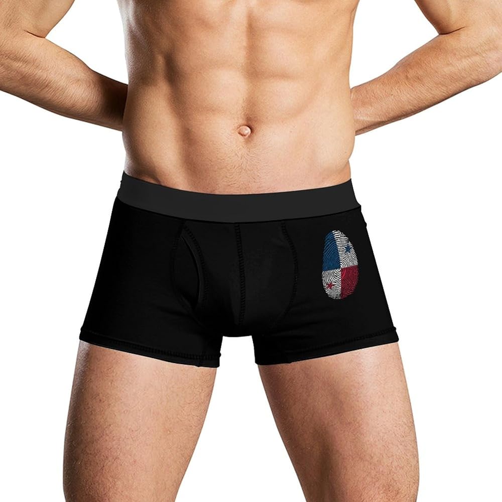 Panama Flag Finger Men's Boxer Briefs Soft Lightweight Underwear Stretch Trunks