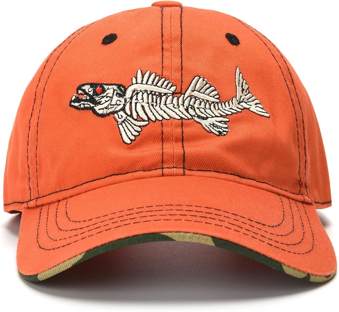 Fish Born Trucker Hats Outdoor Adjustable Fishing Dad Hats Perfect for Camping and Daily Use Street Hip Pop Baseball Golf Cap