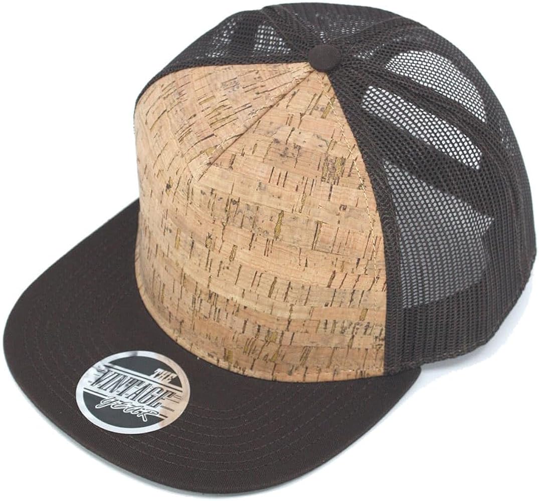 Cork Square Cotton Flat Visor Mesh/Denim Adjustable Snapback Baseball Caps