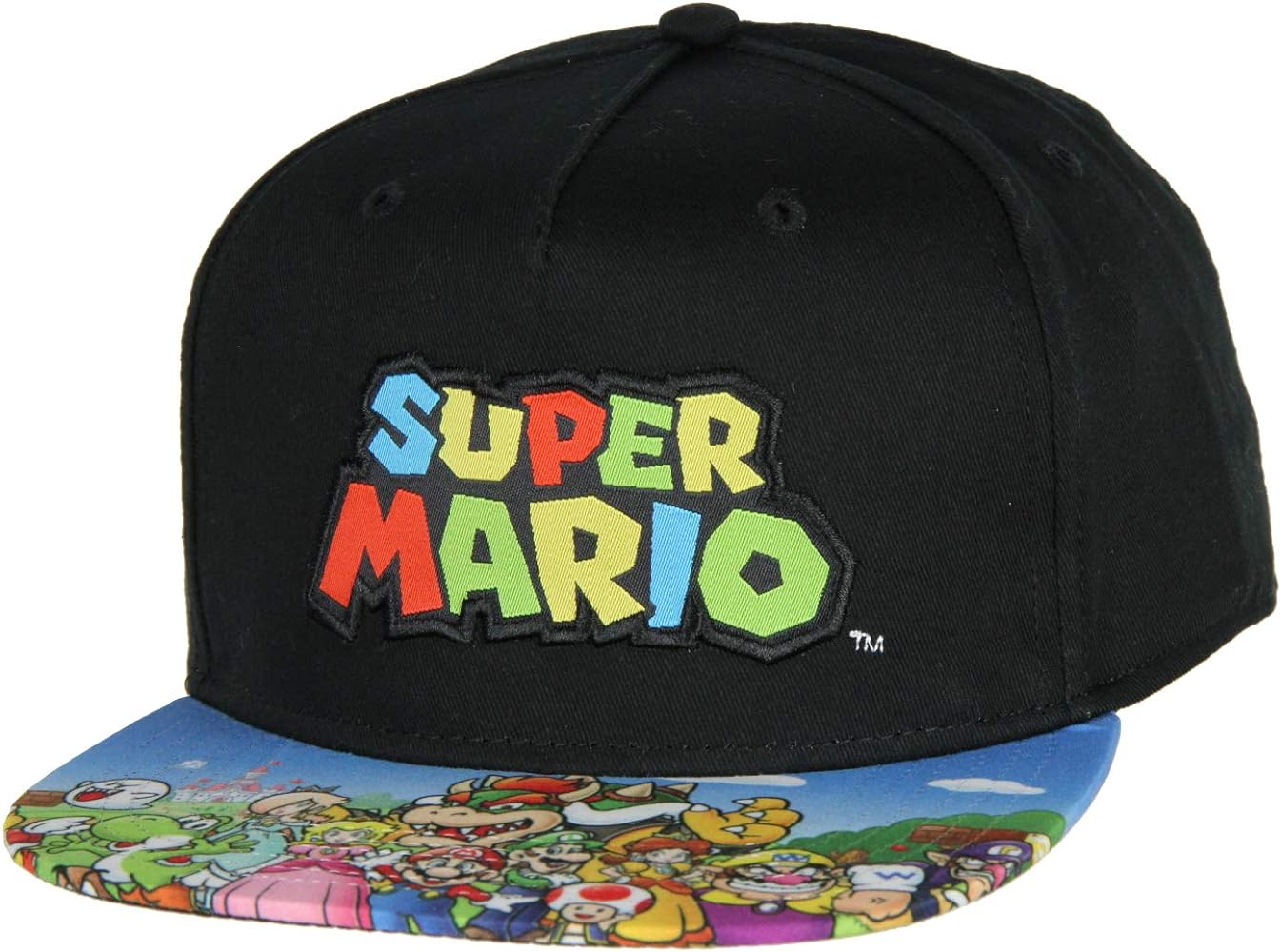 Nintendo Super Mario Youth Embroidered Character Group Boys Adjustable Snapback Hat Baseball Cap