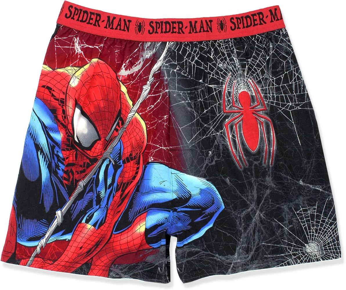 Spider-Man Web Comic Style Men's Boxer Lounge Shorts