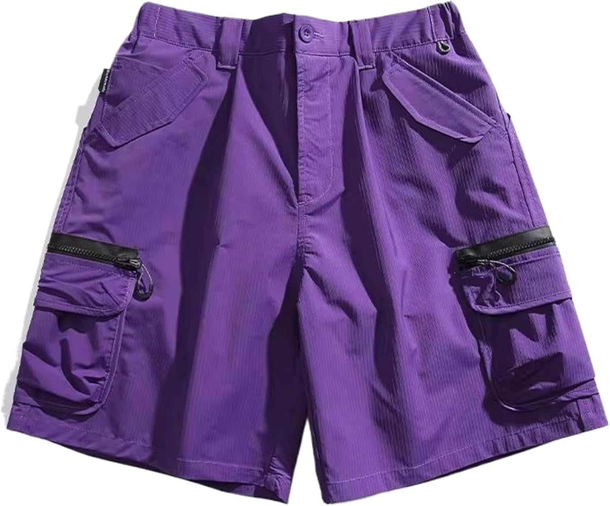 Japanese Streetwear Outdoor Breathable Cargo Shorts Men Clothing Summer Harajuku Multi-Pocket Straight Fifth Pants