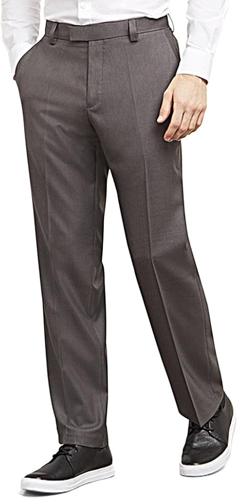 Kenneth Cole Mens Skarkskin Dress Pants Slacks, Grey, 38W x 29L