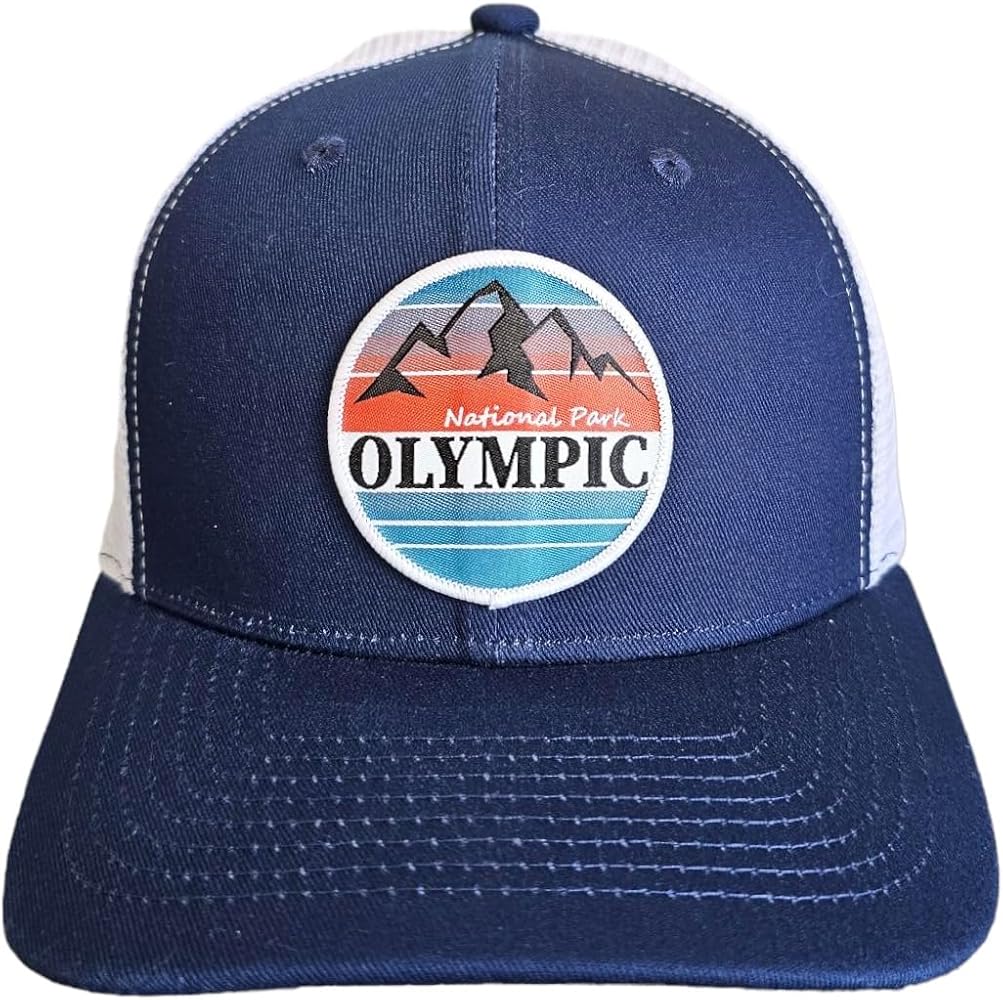 Olympic National Park Trucker Hat w/Mesh Woven Patch