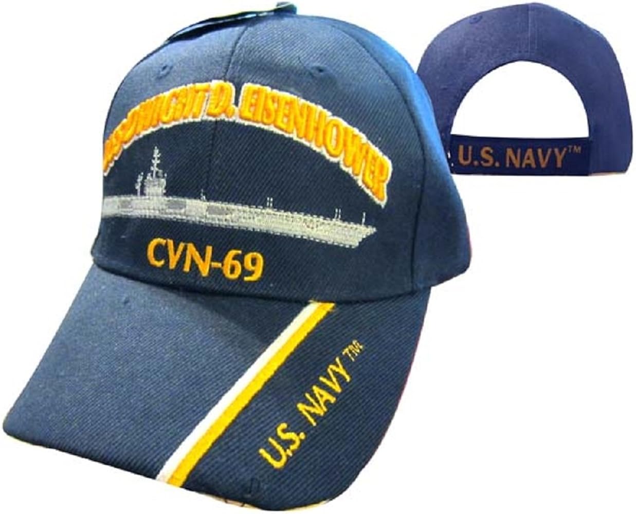 AES U.S. Navy USS Dwight Eisenhower CVN-69 Battleship Embroidered Cap Hat 550S