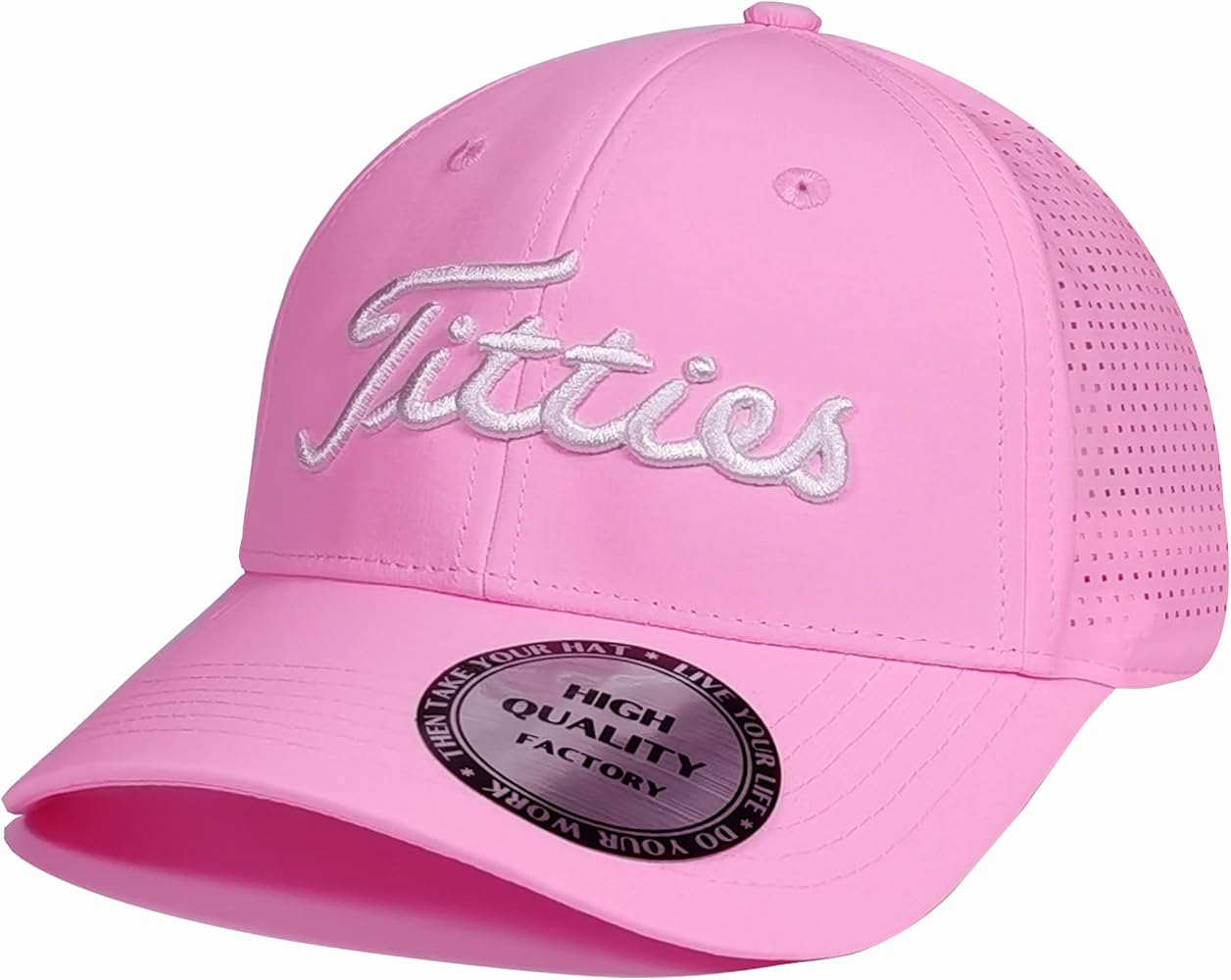 Titties Hat Tittiess Golf Hats for Men Women,Funny Tittes Hat, Titliest Cap, White and Black