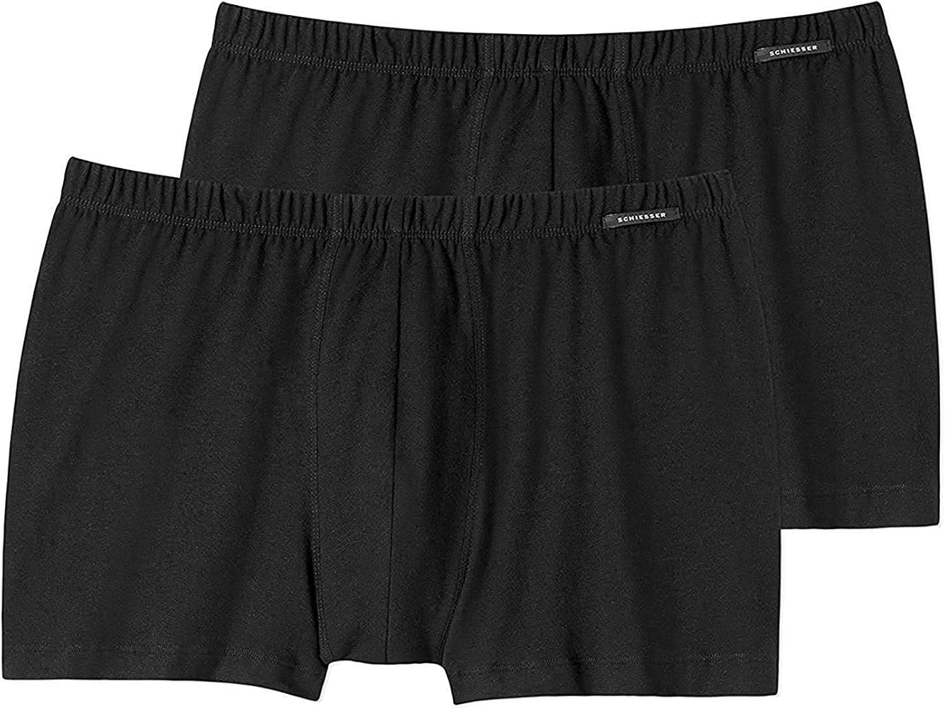 Schiesser Men's Plain Trunks Medium Black