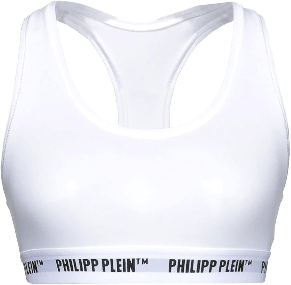 Philipp Plein Elegant Two-Piece White Logo Top Women's Set