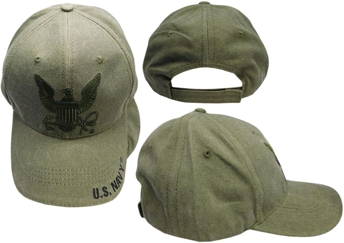 US Navy Baseball Hat Adjustable Low Profile USN Deluxe 3D Embroidery Ball Cap