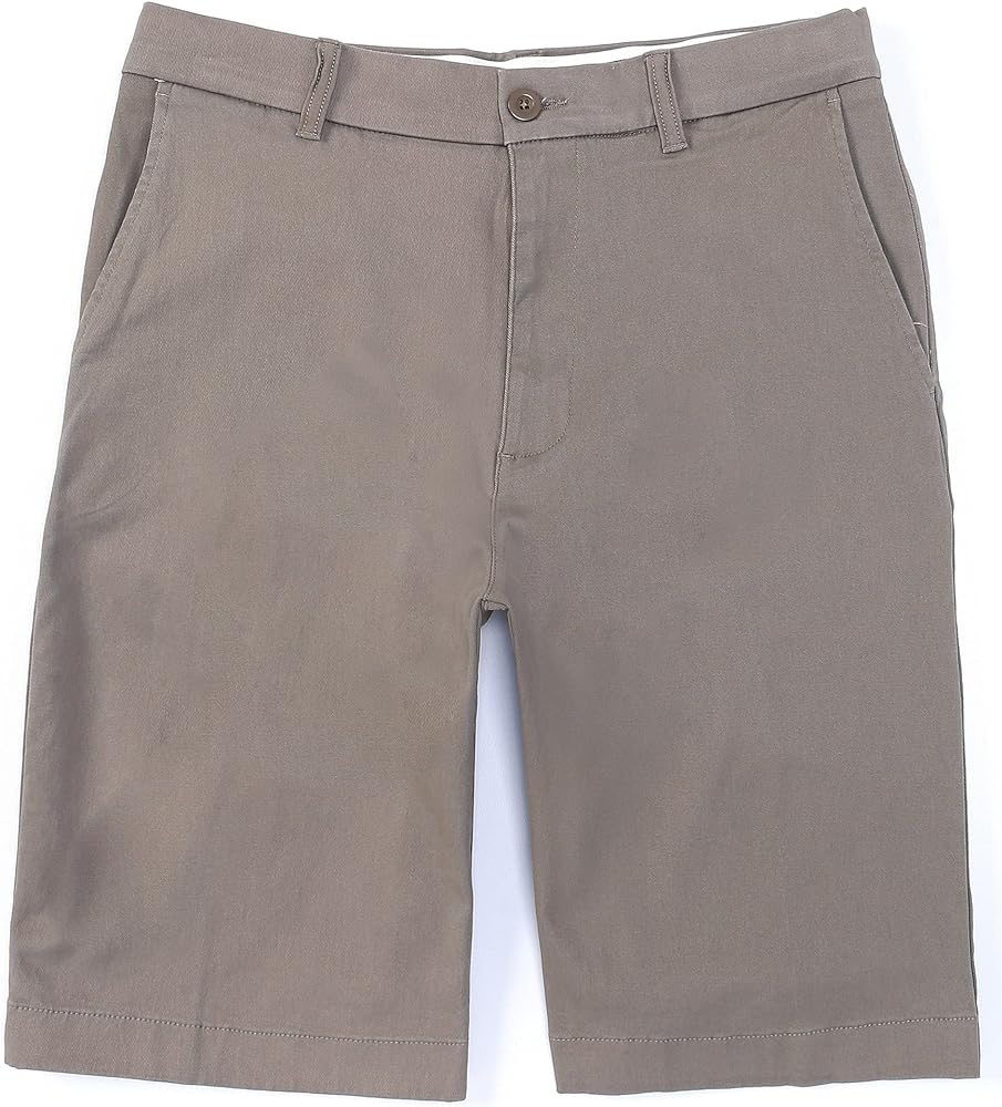 Roundtree & Yorke Men's Stretch Waistband Comfort Core Washed Chino Shorts, 9" or 13" Inseam