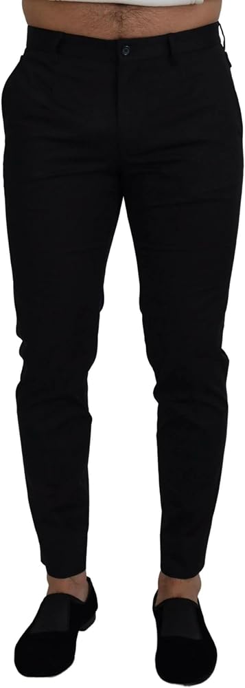 Dolce & Gabbana Blue Stretch Cotton Slim Trousers Chinos Pants IT48 | M