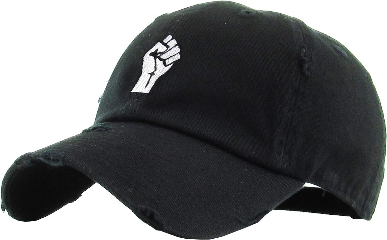 Black History Month Fist Black Power Fight Vintage Distressed Baseball Cap