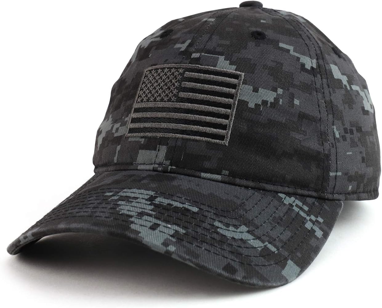 Rapid Dominance American Flag Embroidered Washed Cotton Camo Cap