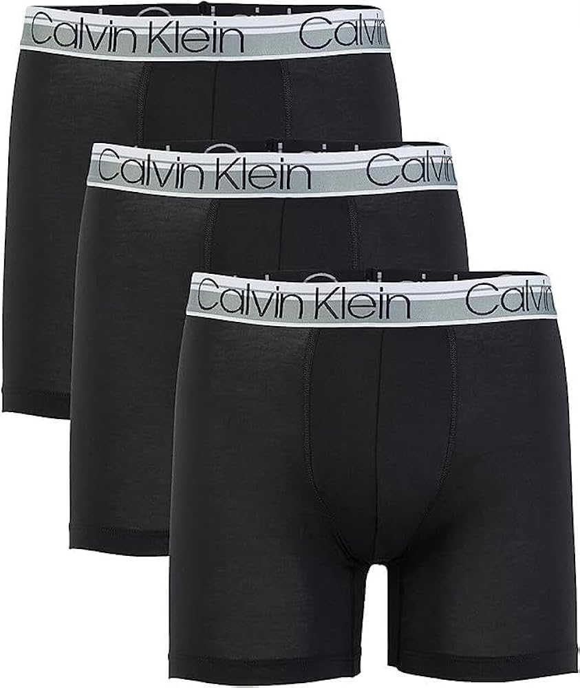 Calvin Klein Men`s Microfiber Boxer Briefs Pack of 3 Black