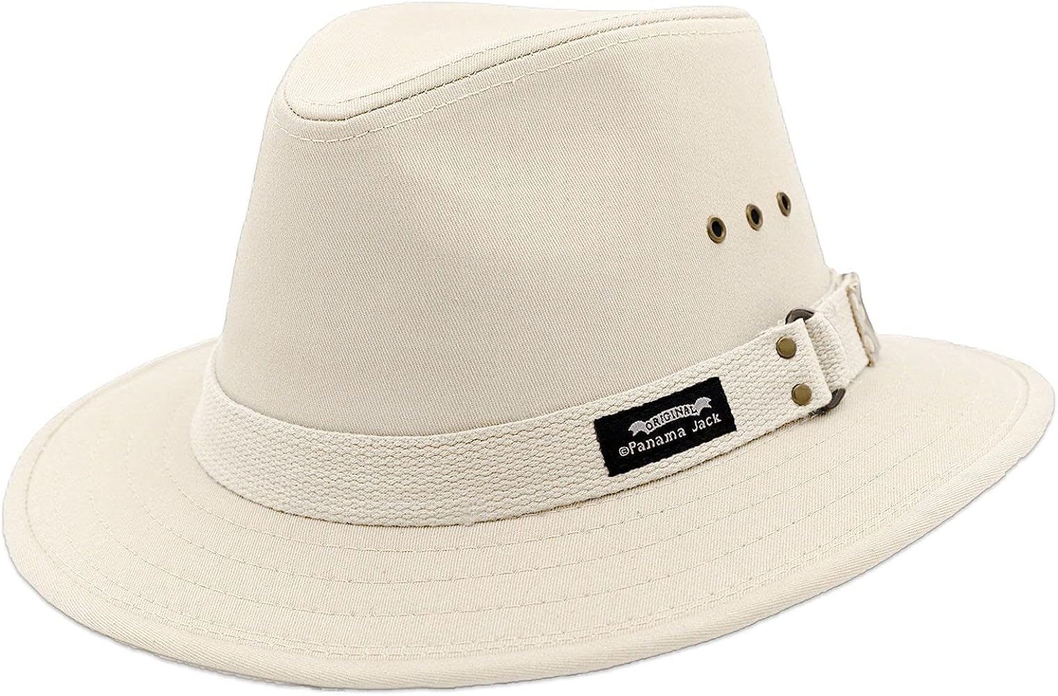 Panama Jack Original Canvas Safari Men's Sun Hat, 2 1/2" Brim, UPF (SPF) 50+ Sunhat Protection