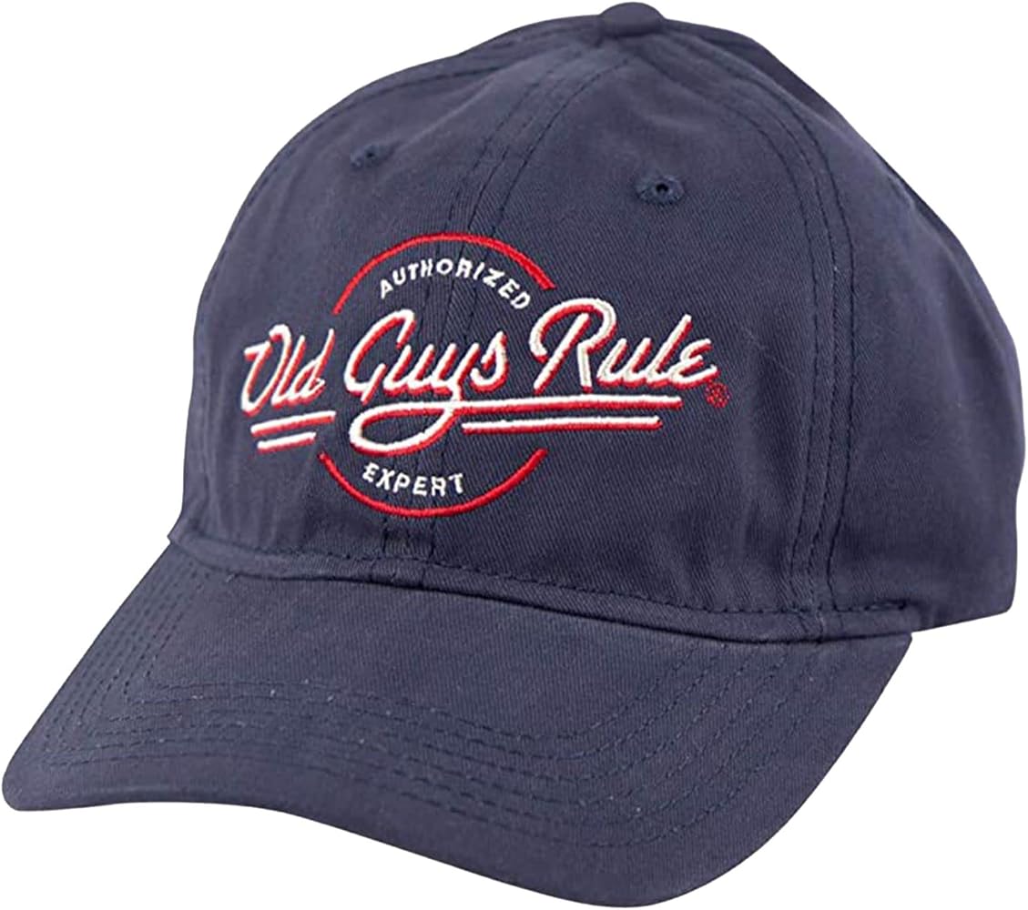 OLD GUYS RULE Hat, Baseball Cap for Men | Authorized Expert | for Dad, Husband, Grandfather | Navy