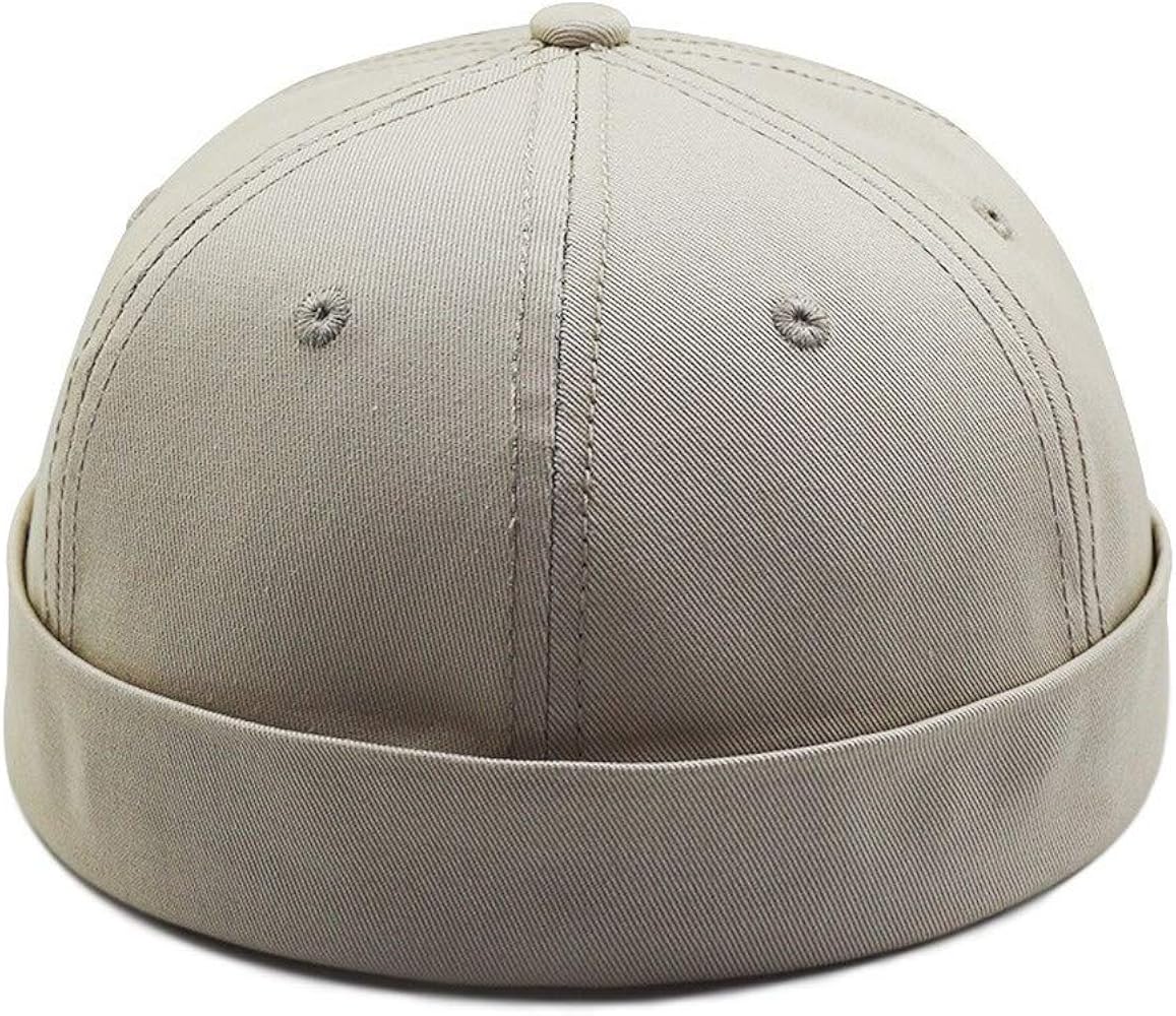 L/XXL Oversize Brimless Cap, Men Skullcap Rolled Cuff No Visor Beanie Sailor Hat