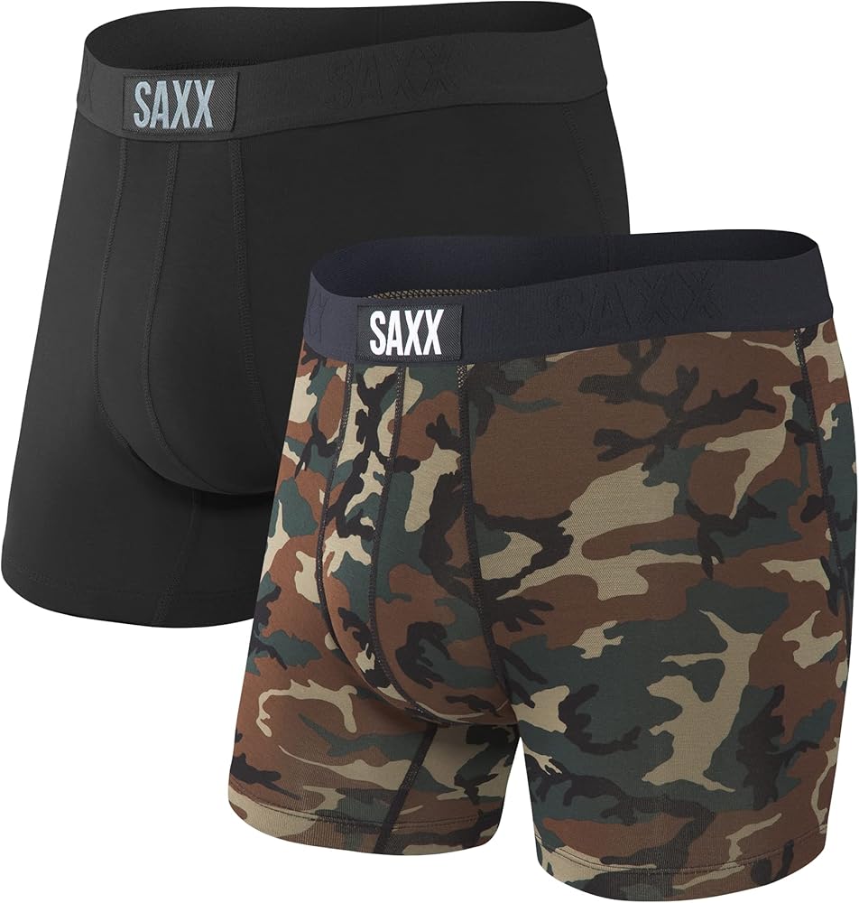 SAXX Underwear Co. - Men's Vibe Super Soft Boxer Brief 2Pk With Built-In Pouch Support - Underwear For Men