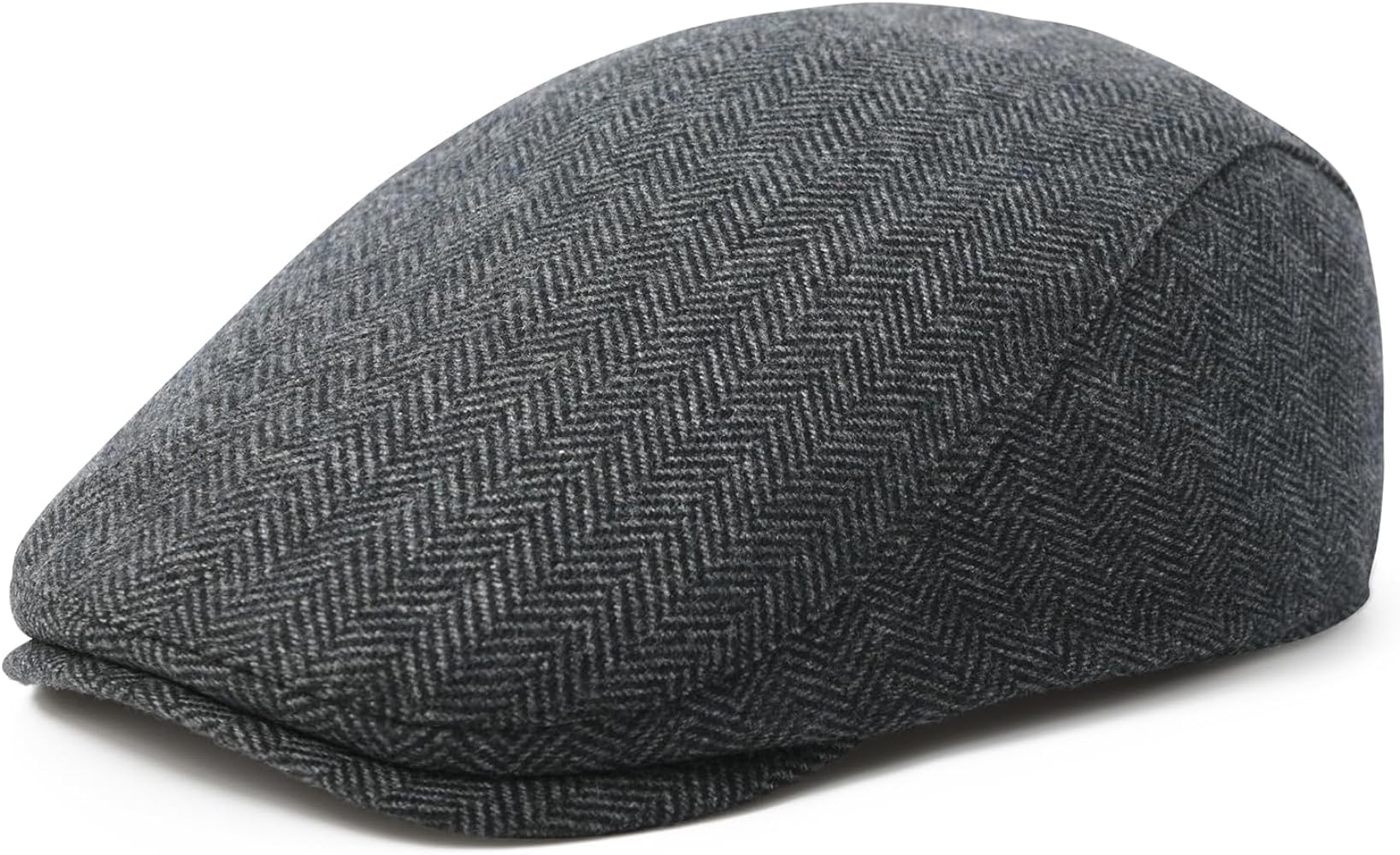 Men Wool Blend Flat Cap Tweed Newsboy Ivy Hat