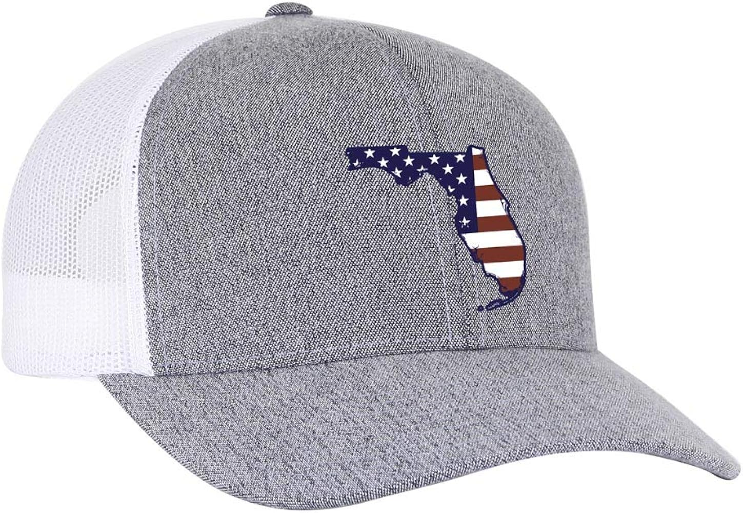 Heritage Pride Grey Heather and White American Flag Embroidered State Pride Hats