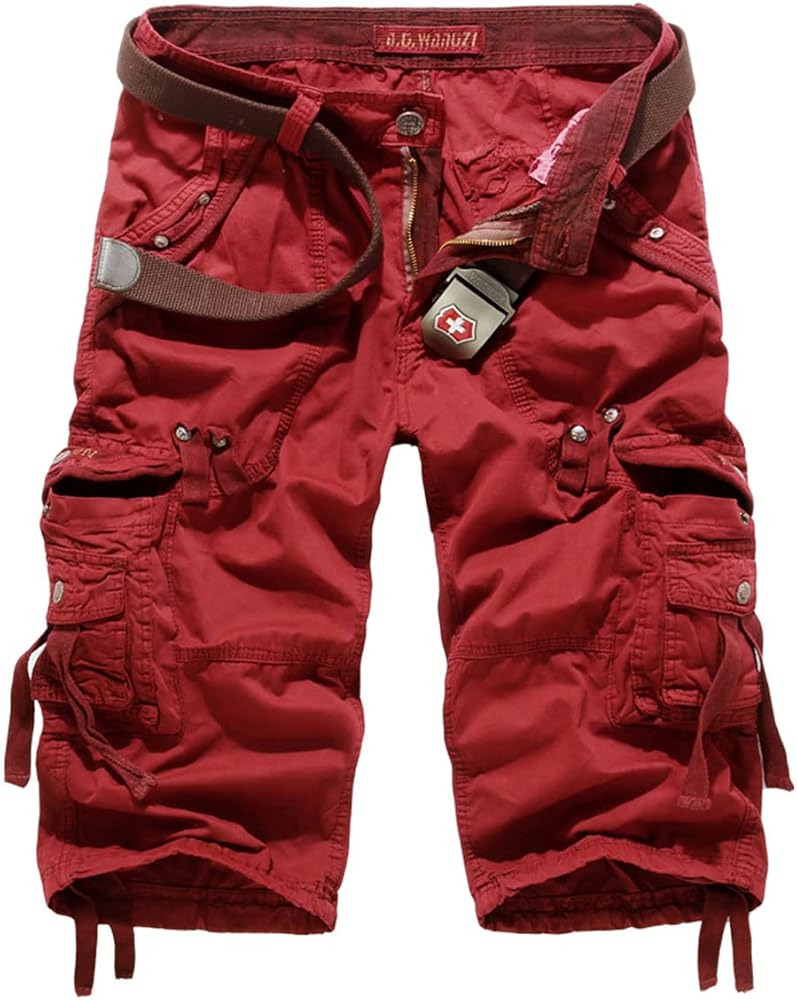 Men's Cargo Shorts Relaxed Fit Multi-Pocket Outdoor Cargo Shorts