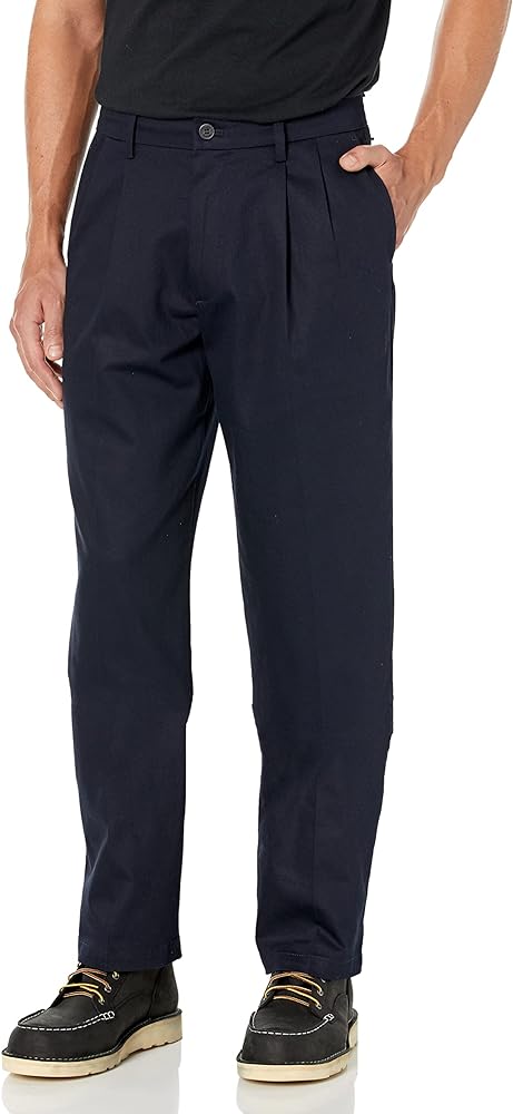 Dockers Men's Classic Fit Signature Lux Cotton Stretch Pants-Pleated (Regular and Big & Tall)