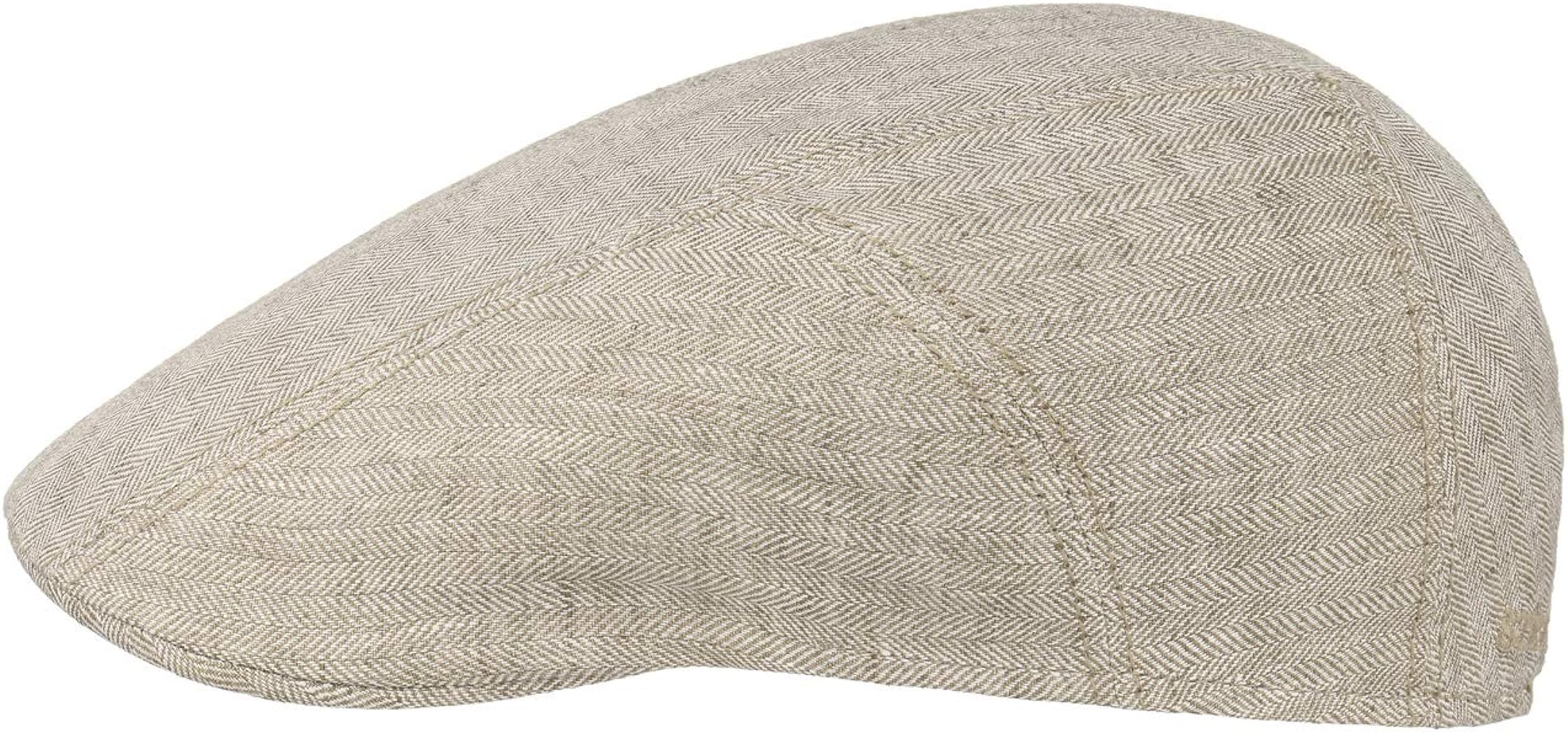 Stetson Herringbone Linen Flat Cap Men - Made in The EU