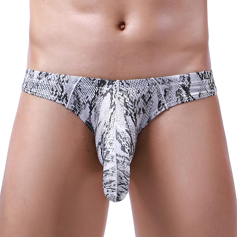 Mens Elephant Nose Style - Printing - Men's Sexy Thong Pouch Underwear Low Rise G-String Bikini T-back G-string Thongs