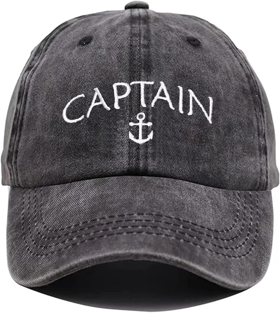 Embroidered Boat Captain Hat & First Mate Hat for Men Women Boating Marine Sailor Trucker Baseball Caps Nautical Gifts