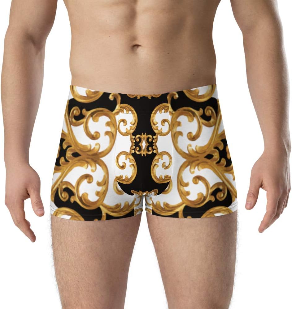 Boxer Briefs Underwear Men’s Arched Gold Baroque White