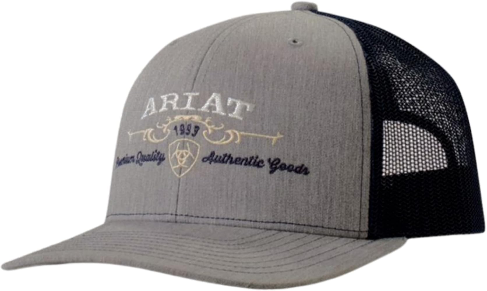 ARIAT Mens FlexFit 110 Cap - Embroidered Name Logo, Denim