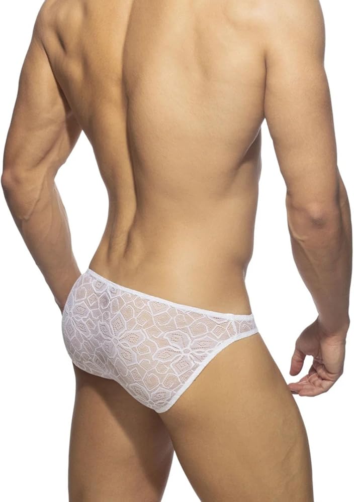 Evankin Men's Sexy Brief Underwear Lace Mesh See Through Underpants Low Rise Bikini Funny Underwear