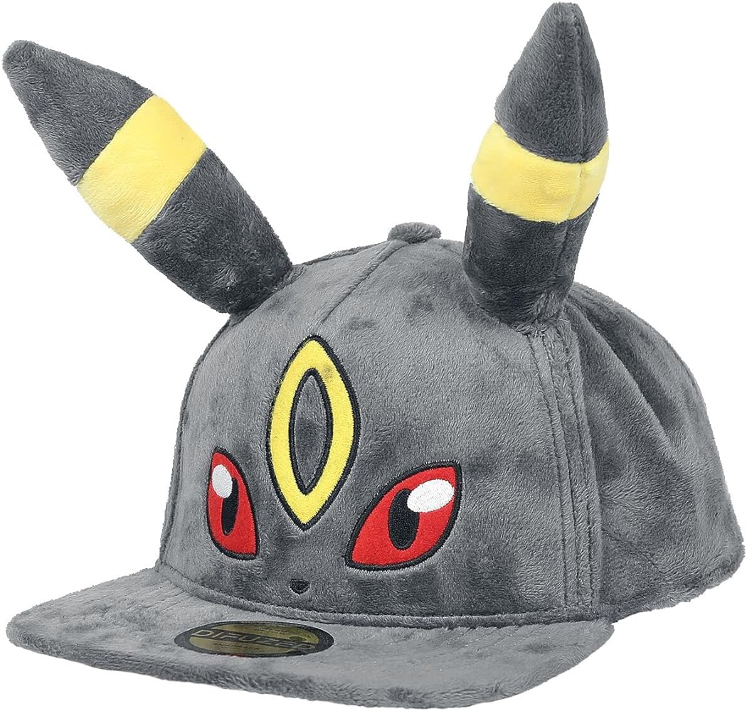 Pokemon Nachtara Plush Baseball Cap Black One Size, black, One Size