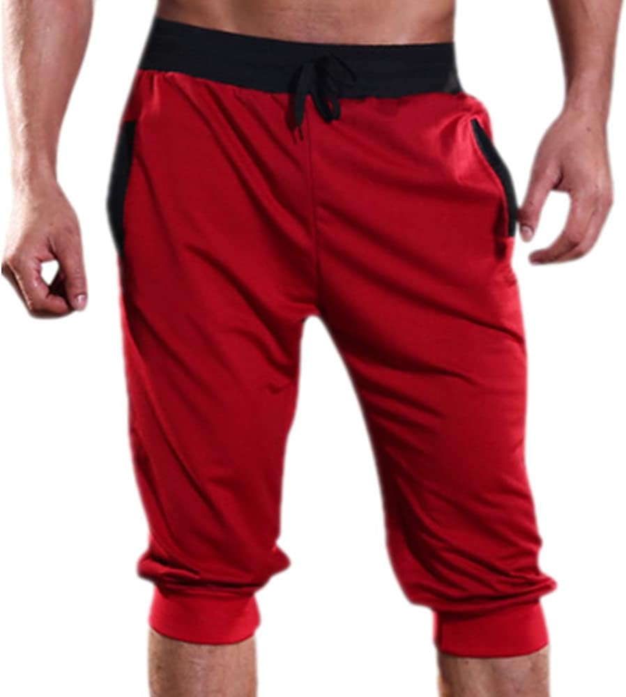 NP Men Shorts Run Sports Sweatpants Male Knee Length Shorts Summer