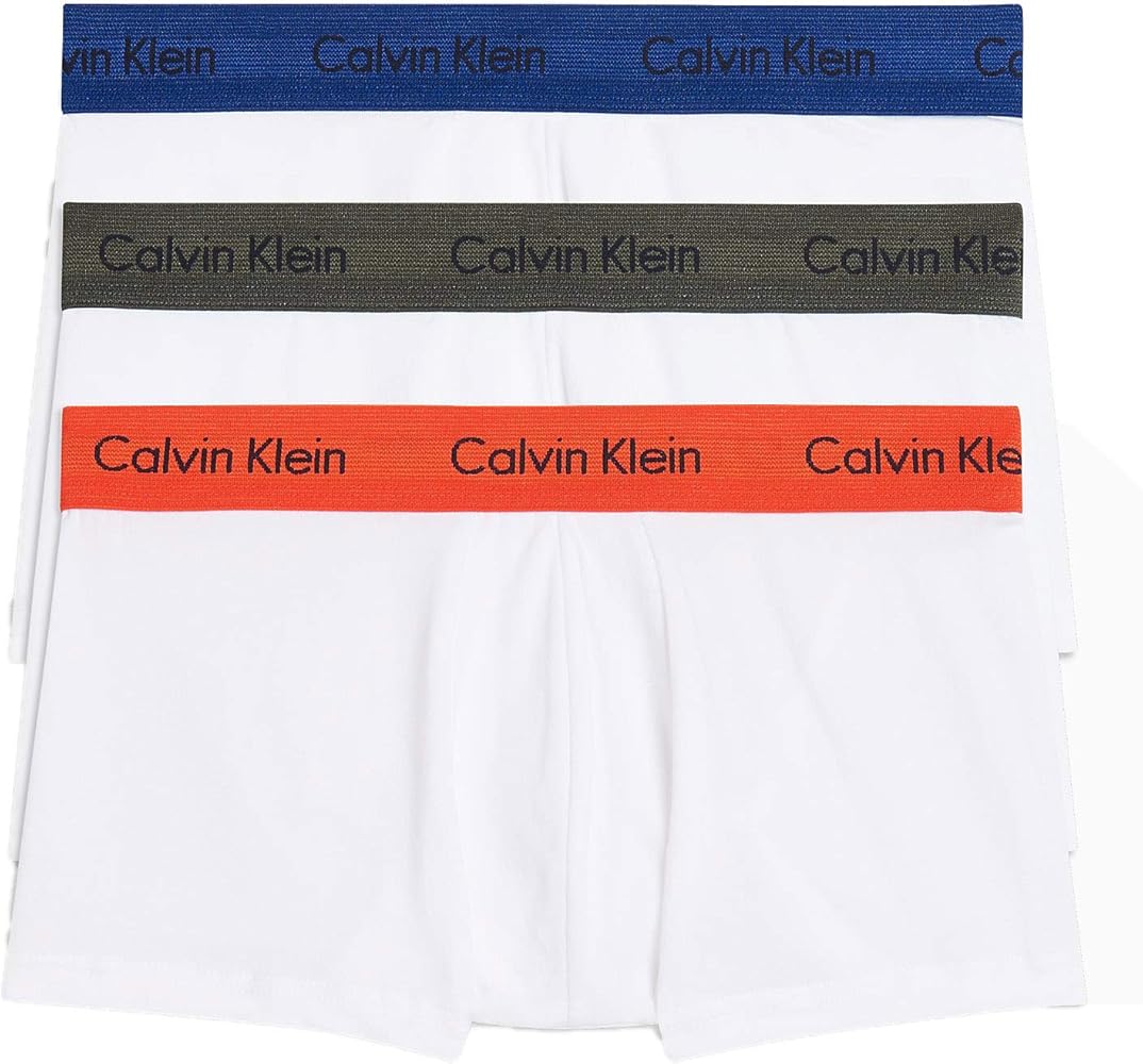 Calvin Klein Men's 3-Pack Stretch Cotton Low-Rise Trunks, Cacao (X-Large)