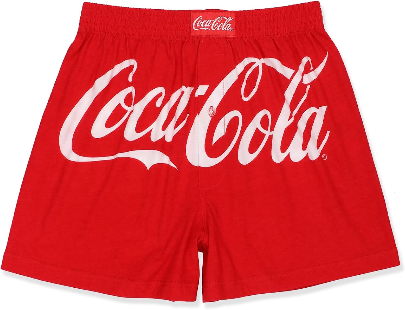 Coca-Cola Diet Coke Logo Mens Novelty Button Fly Boxer Lounge Shorts