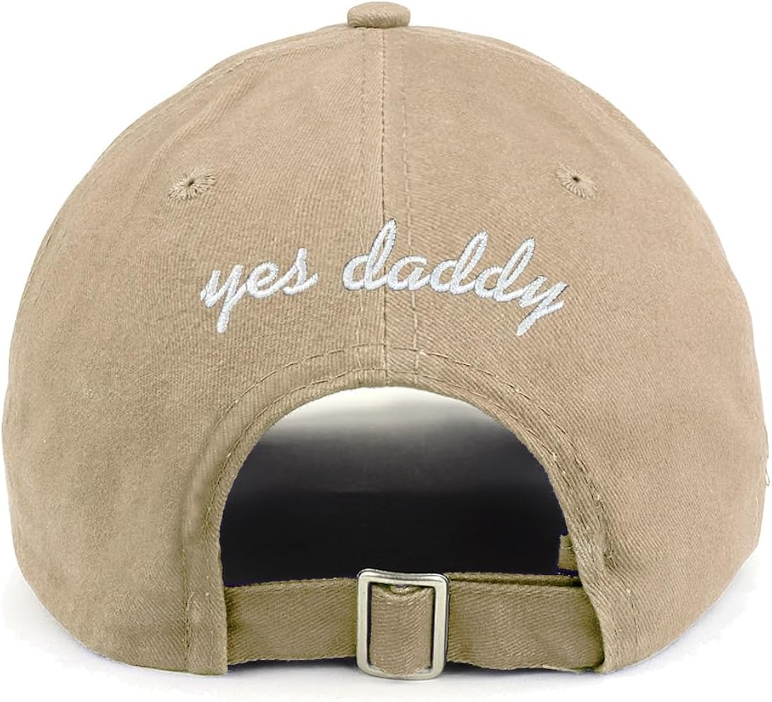 Trendy Apparel Shop yes daddy (Back) Embroidered 100% Cotton Dad Hat