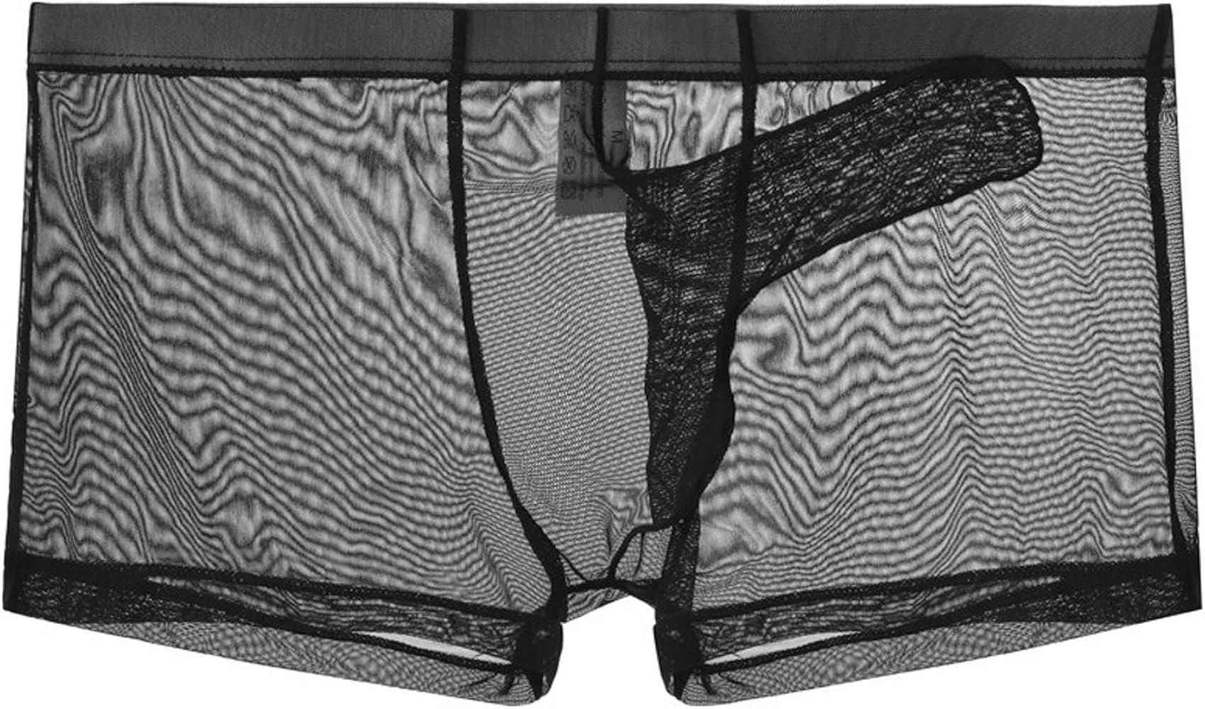 Men Sexy Boxer Briefs Ultrathin Mesh Breathable Underwear Elephant Transparent Sexy See Through Boxer Briefs