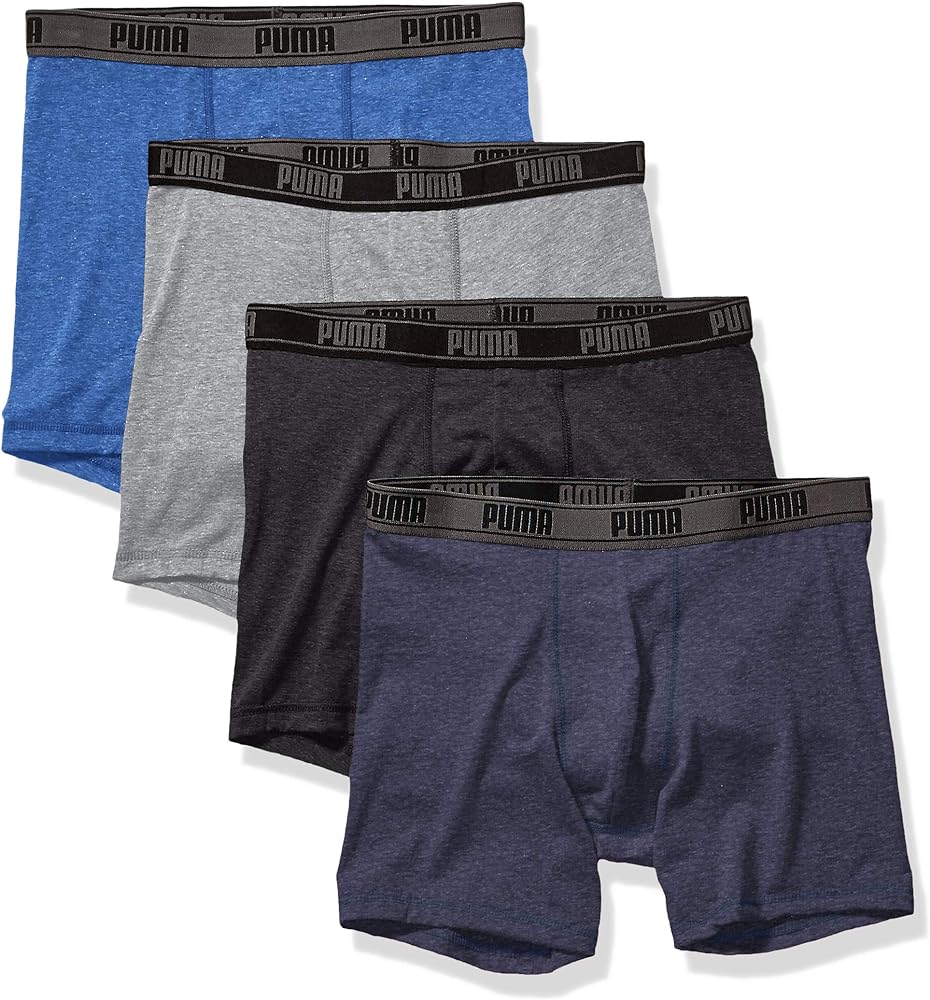 Puma Men's 4 Pack Tech Boxer Brief