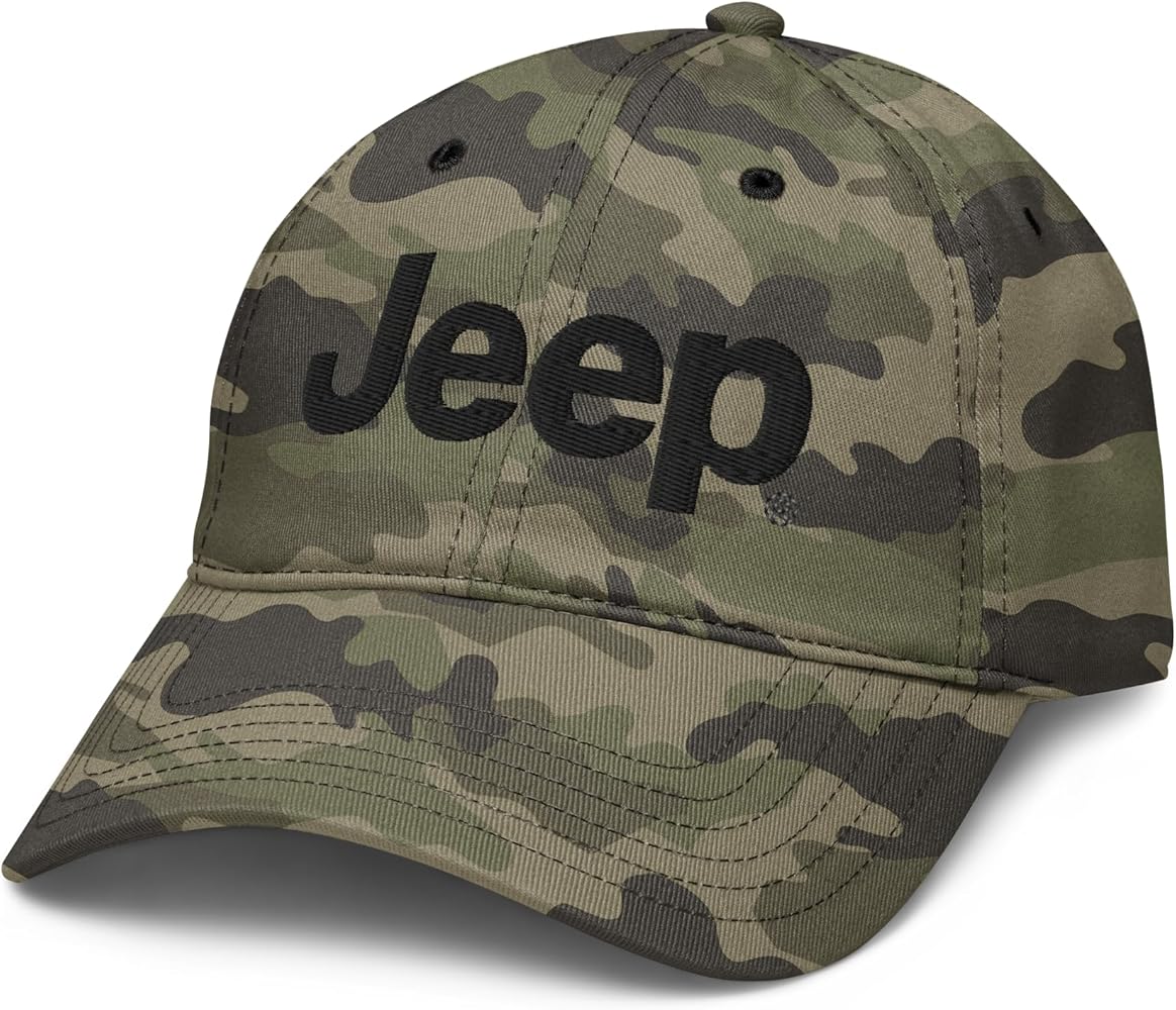 Jeep Wordmark Logo (yellow) Adjustable Baseball Hat