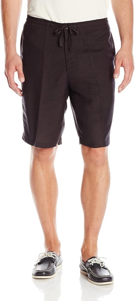 Cubavera Men's Linen-Blend Back-Elastic Drawstring Short