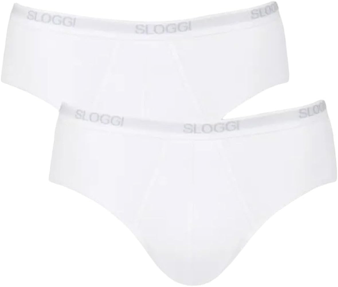 Sloggi Mens Basic Midi White 2 Pack - XX-Large