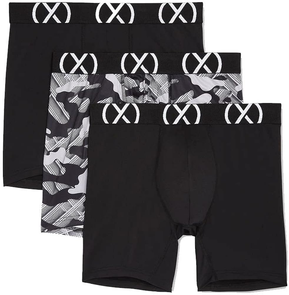 2(X)IST mens Sport Micro 3 Pack Boxer Brief 6'' Inseam