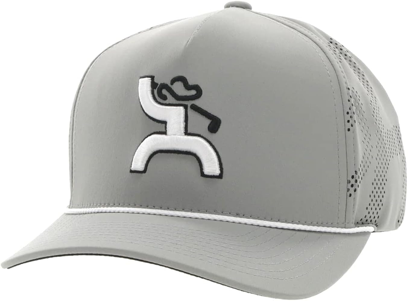 HOOEY Golf Adjustable Snapback Trucker Mesh Back Hat (Grey)