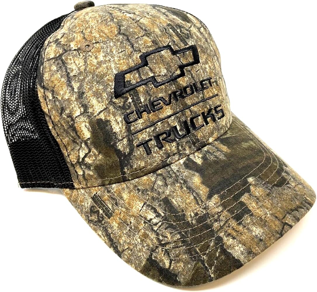 Chevy Realtree Edge Camouflage & Black Adjustable Curved Bill Mesh Trucker Snapback Hat