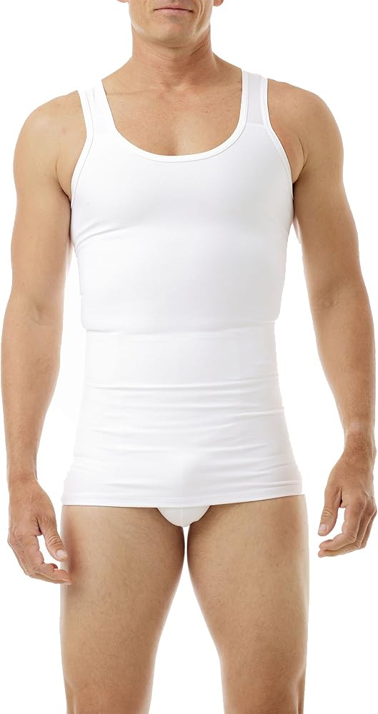 Underworks Mens Compression Body Shirt Girdle Gynecomastia Shirt 3-Pack