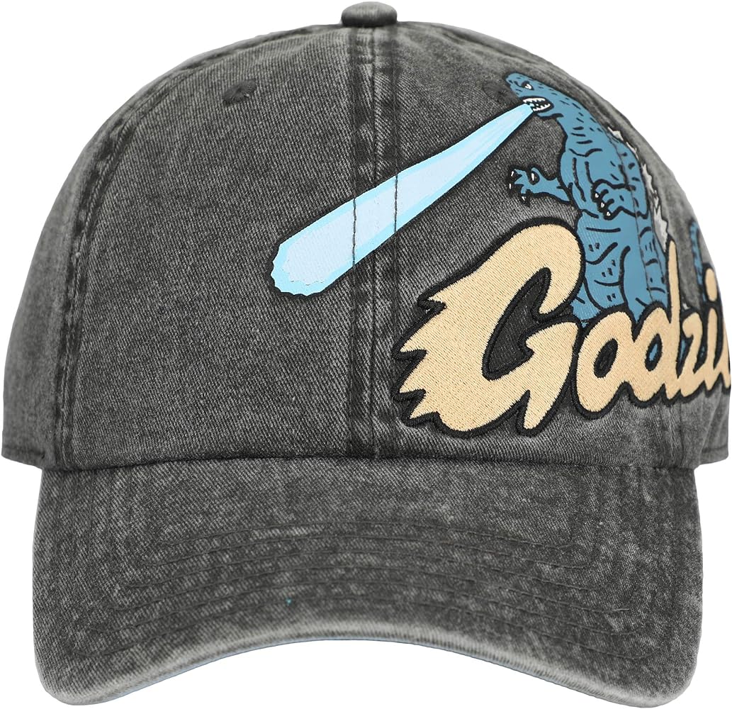 Godzilla Embroidered Pigment Dyed Dad Hat