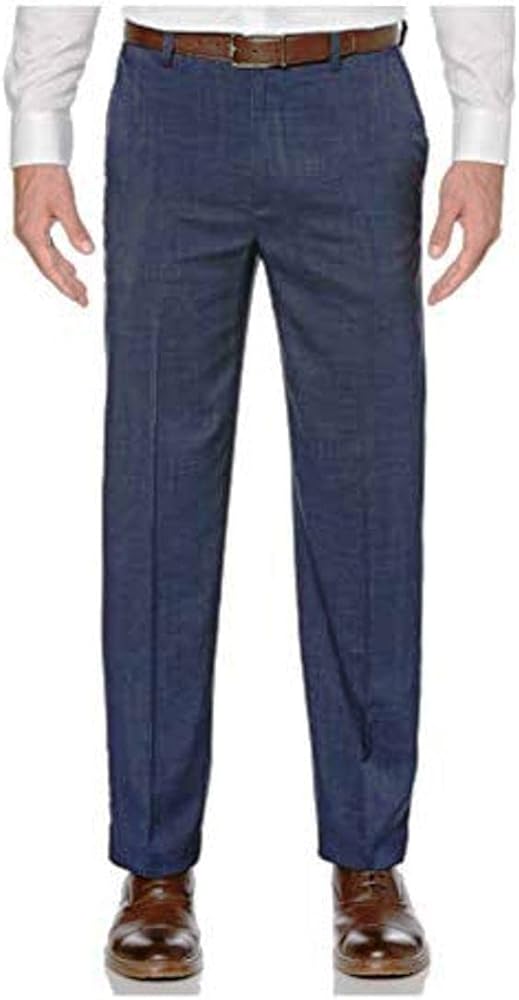 Savane Mens Stretch Performance Comfort Waist Dress Pants (42 x 30, Dark Sapphire)