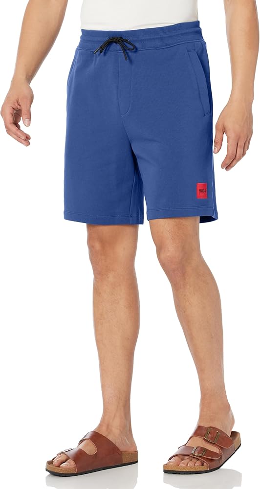 HUGO Men's Square Logo Pull on Jersey Shorts